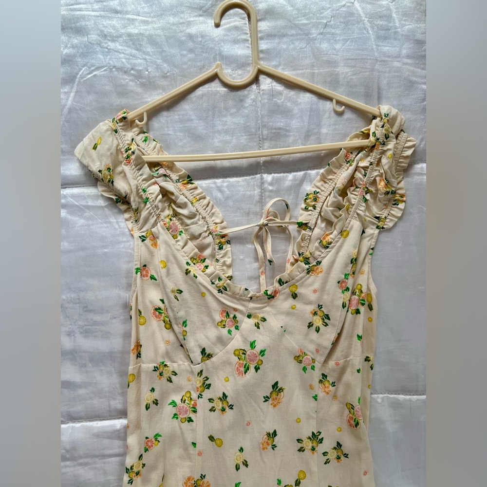 Free People Like a Lady Printed Mini Dress – Size Small, Linen Blend - Picture 6 of 16